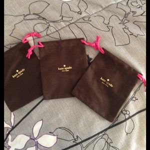 3 Kate Spade Jewelry Dust Bags (Small)